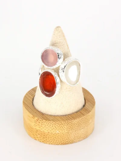 Ring Tripple Omikron Silver Orange
