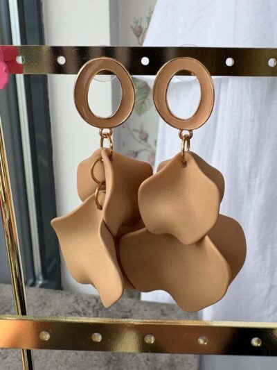 Örhängen Oval Beige
