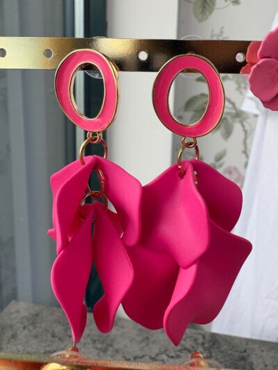 Örhängen Oval Cerise
