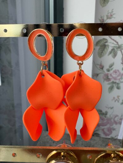 Örhängen Oval Orange